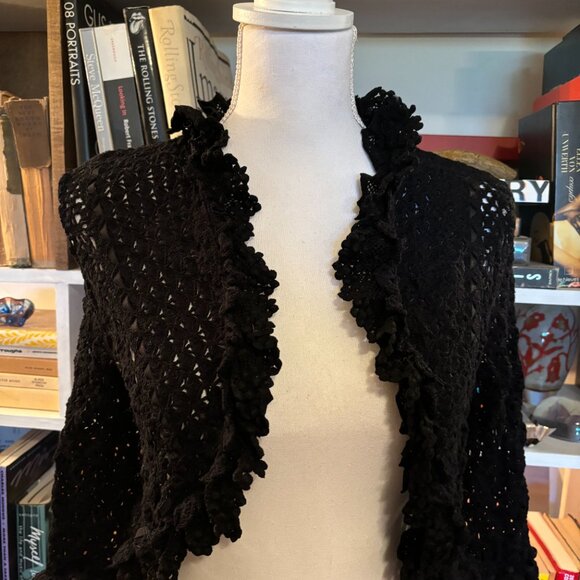 OSCAR DE LA RENTA CROCHET SWEATER - Picture 2 of 7